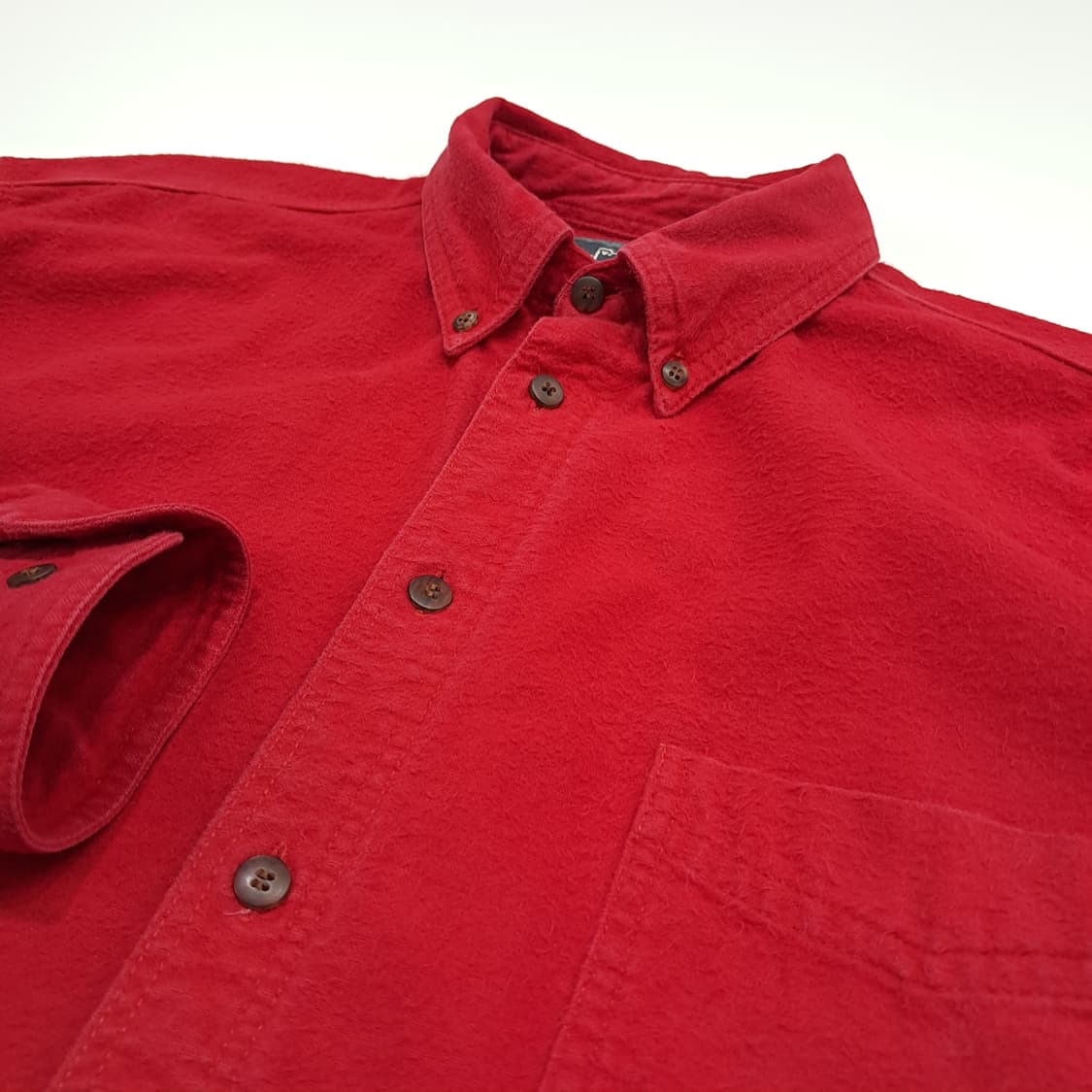 CN930 L 울리치 레드 플란넬 긴팔 셔츠 남방 상품이미지5