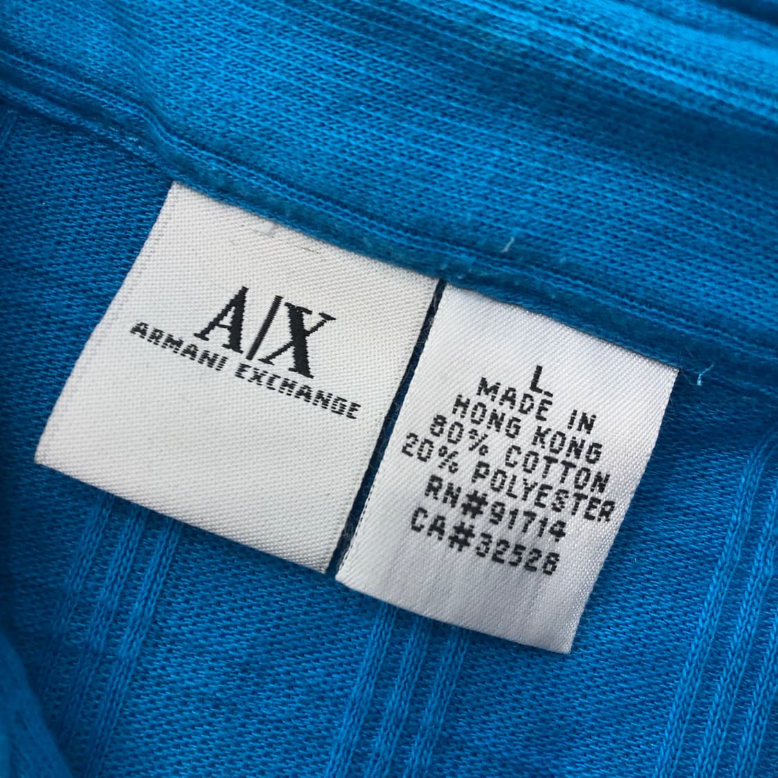 아르마니 익스체인지 블루 코튼 니트 가디건 상품이미지4