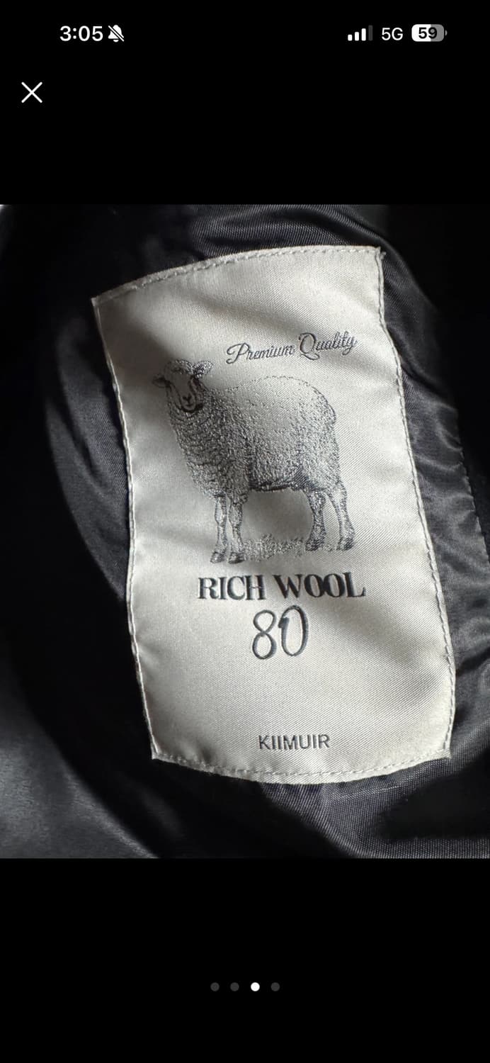 키뮤어 블랙 더플 코트 상품이미지3