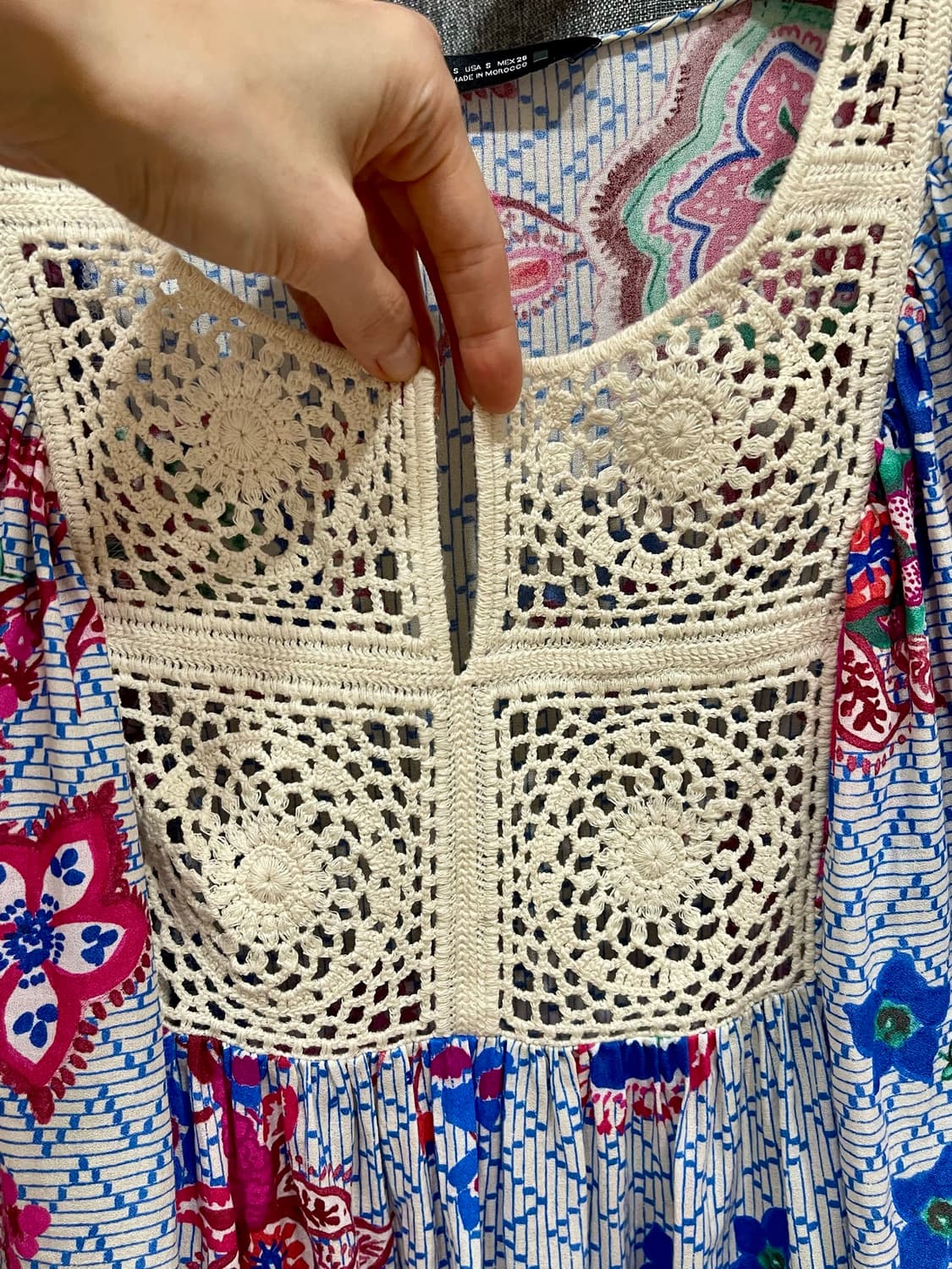 ZARA 자라 에스닉 크로셰 블라우스 상품이미지3