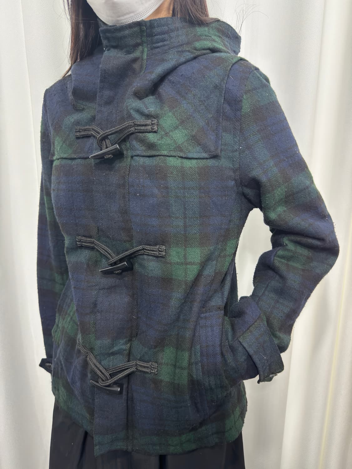 check duffle hood coat 상품이미지3