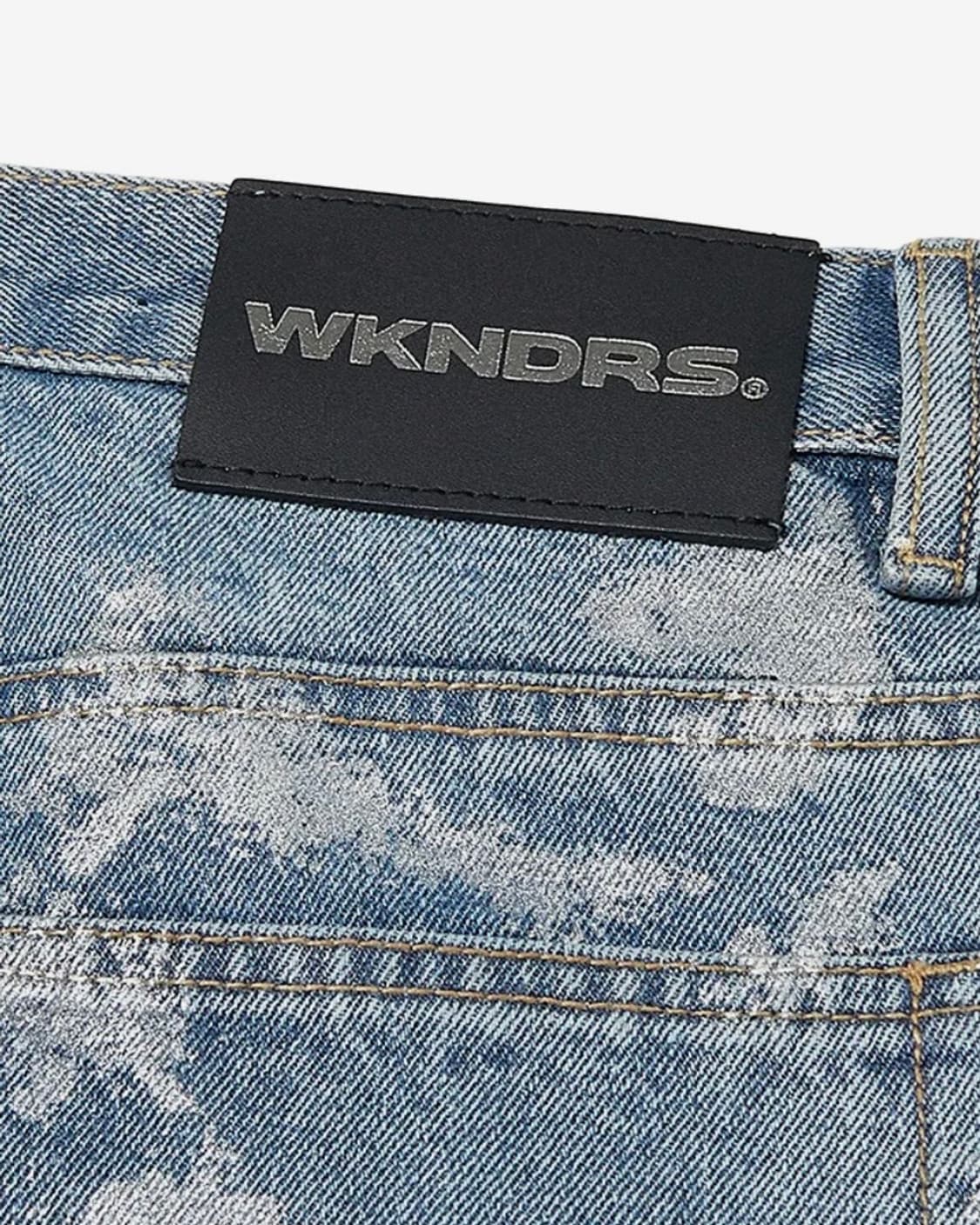 위캔더스 스컬 코팅 데님팬츠 상품이미지4