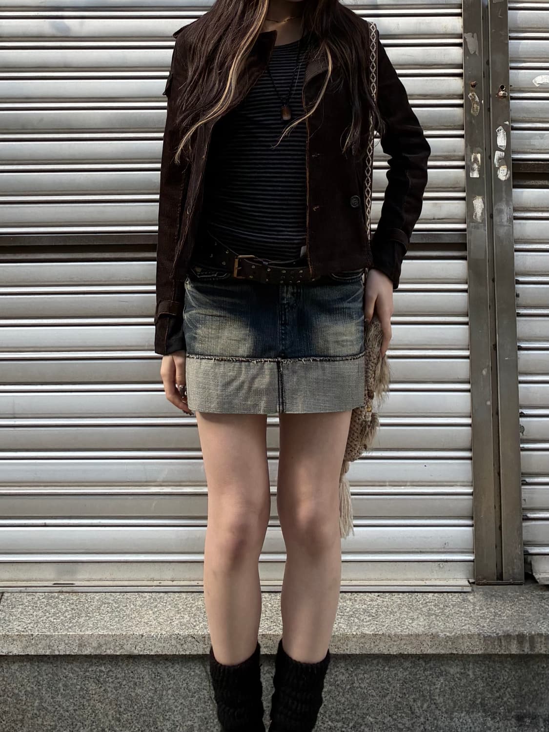 M)Japanese vintage 여성 스트라이프 롱슬리브 상품이미지8