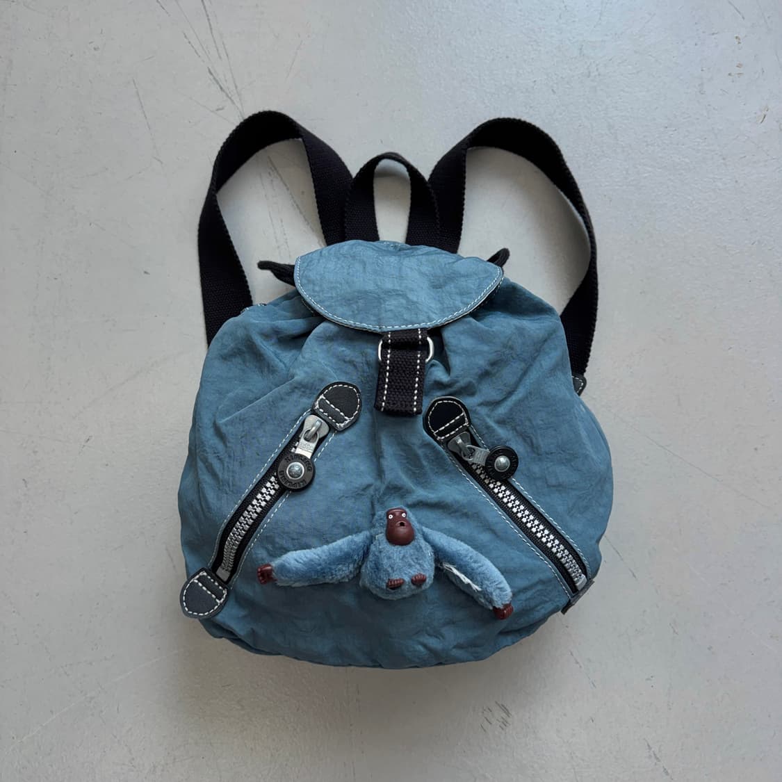 키플링 복조리 고릴라 키링 하늘색 복주머니 미니 백팩 상품이미지2