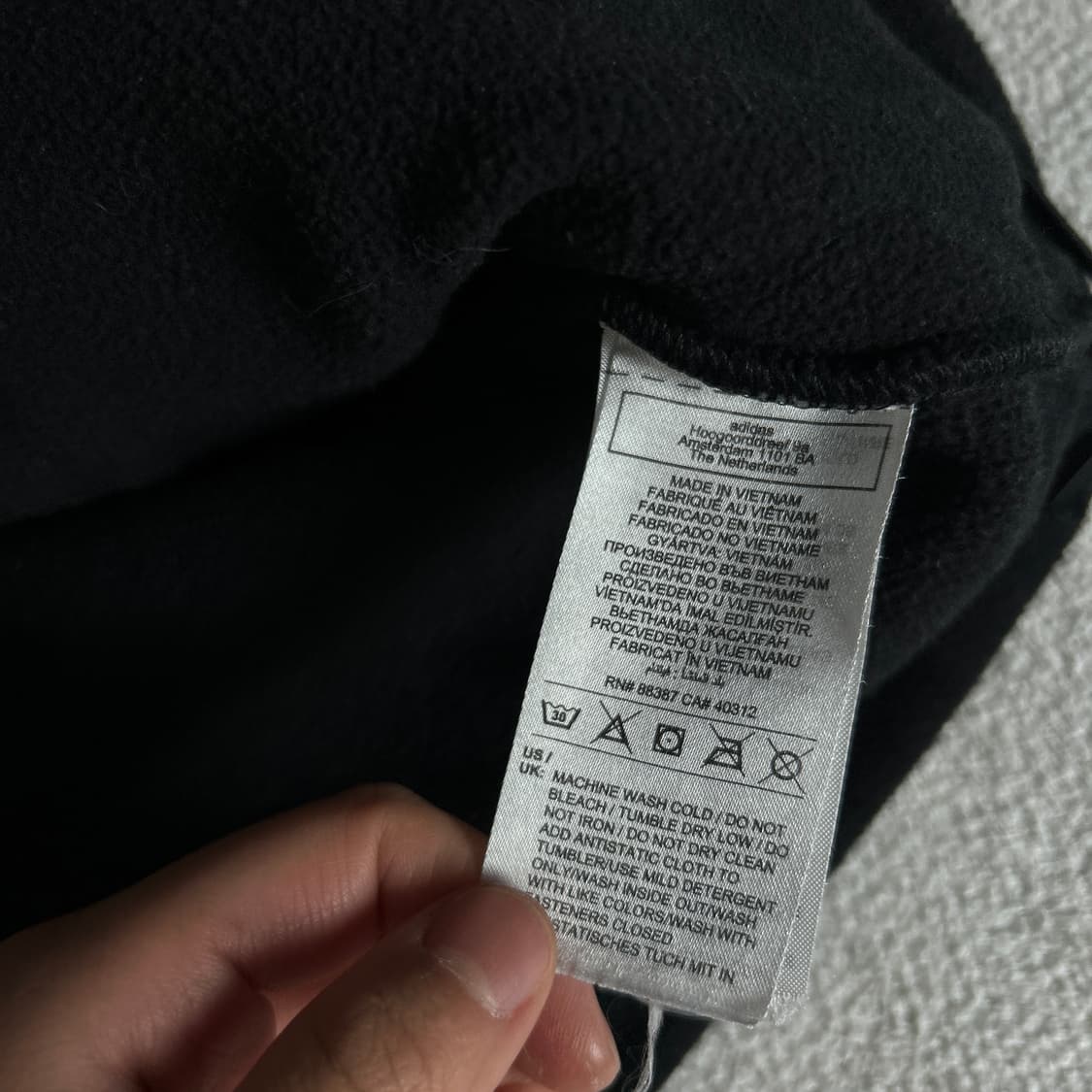 아디다스 블랙 플리스 집업 XL 상품이미지3