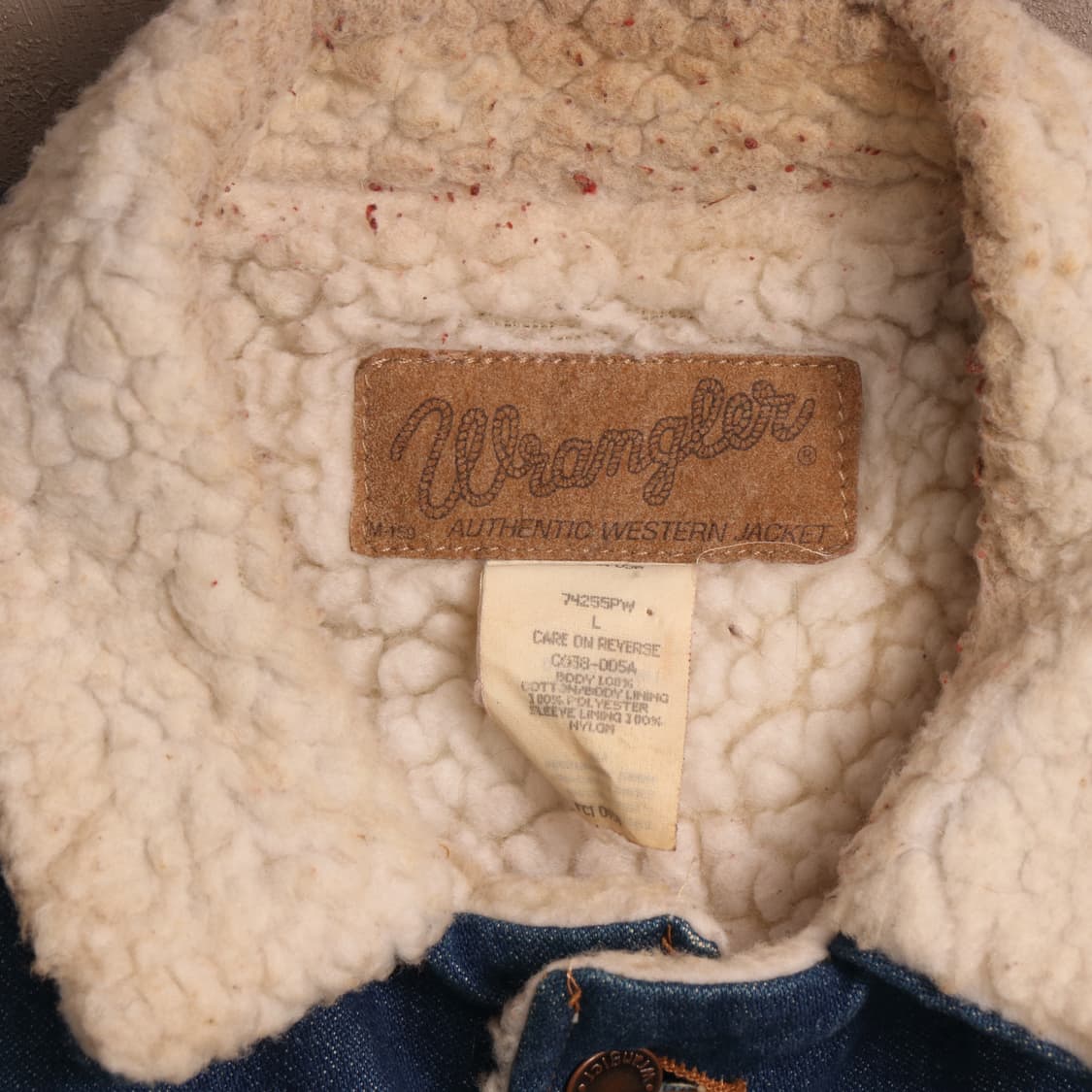 90's USA 랭글러 양털 데님자켓 A1398 상품이미지3