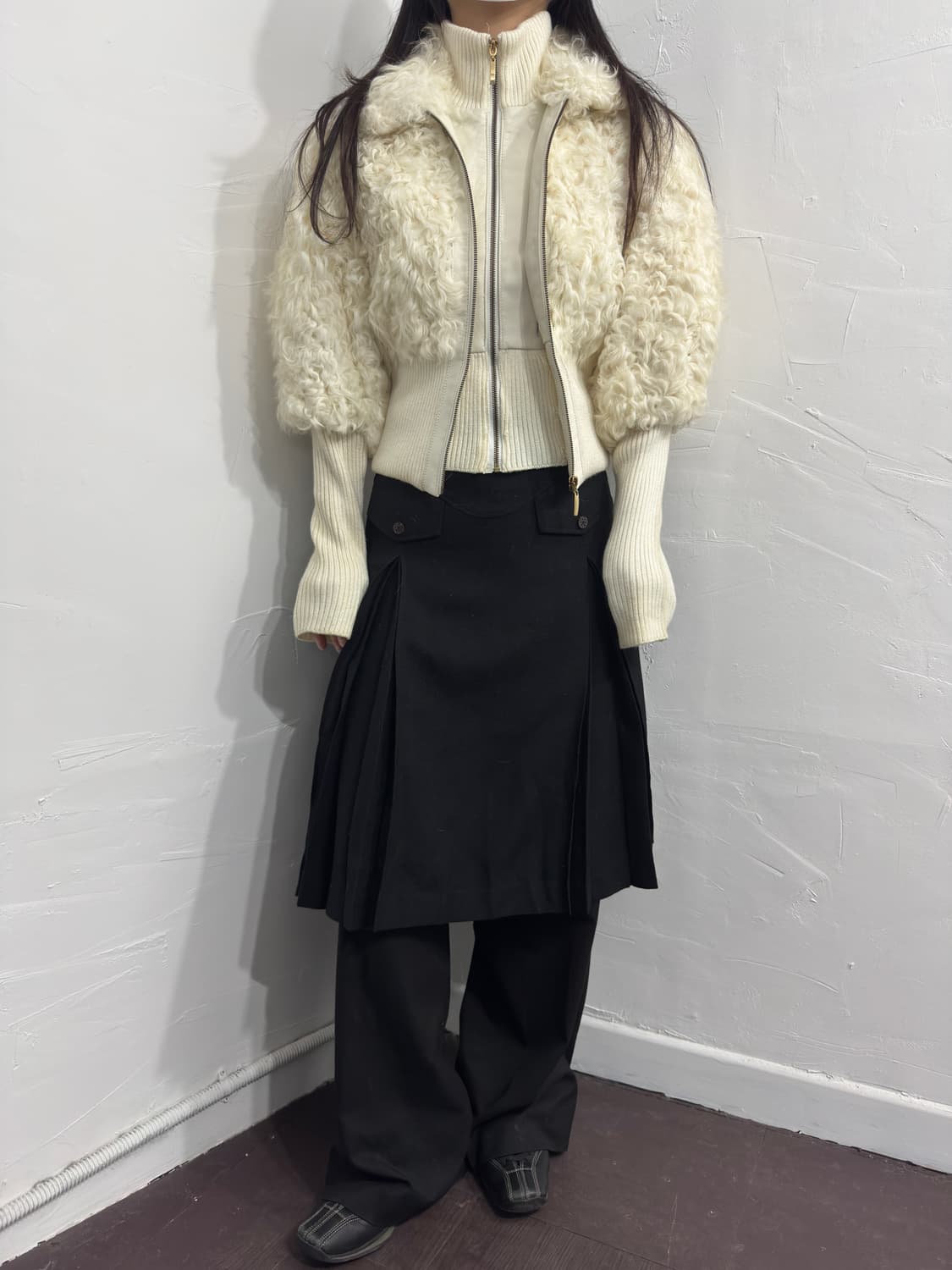 jessi newyork fur layered twoway zipup 상품이미지3
