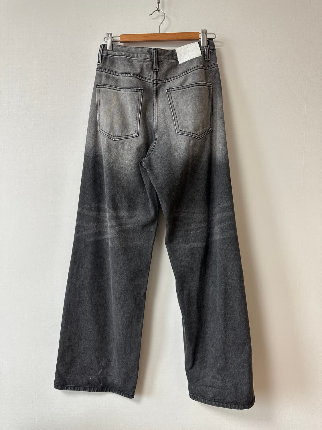 dnsr 와이드 데님팬츠 블랙 s 상품이미지6