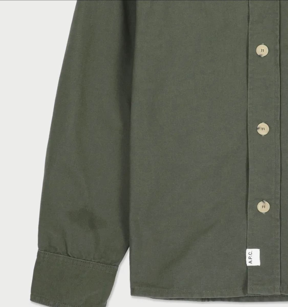 A.P.C. 아페쎄 셔츠 자켓 카키(그레이엄 카발리에 캔버스 셔츠 ) 상품이미지4