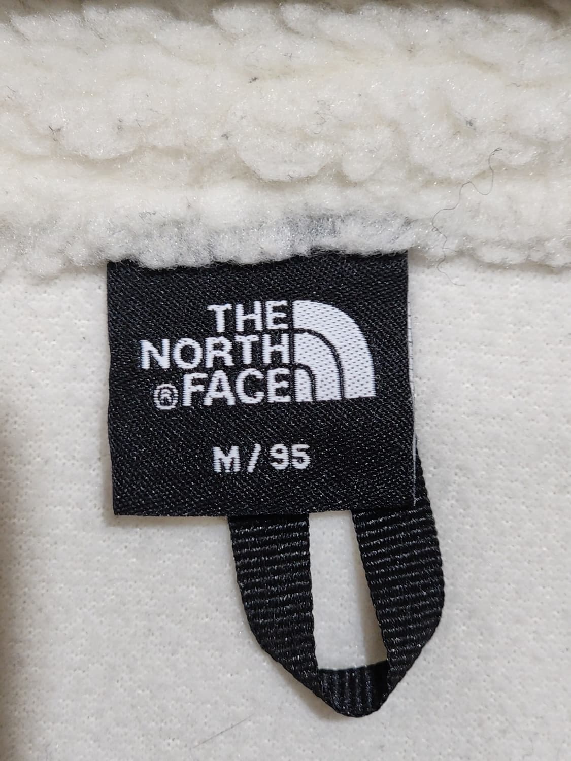 (L) 노스페이스 플리스 점퍼 화이트 뽀글이 후리스 자켓  상품이미지3