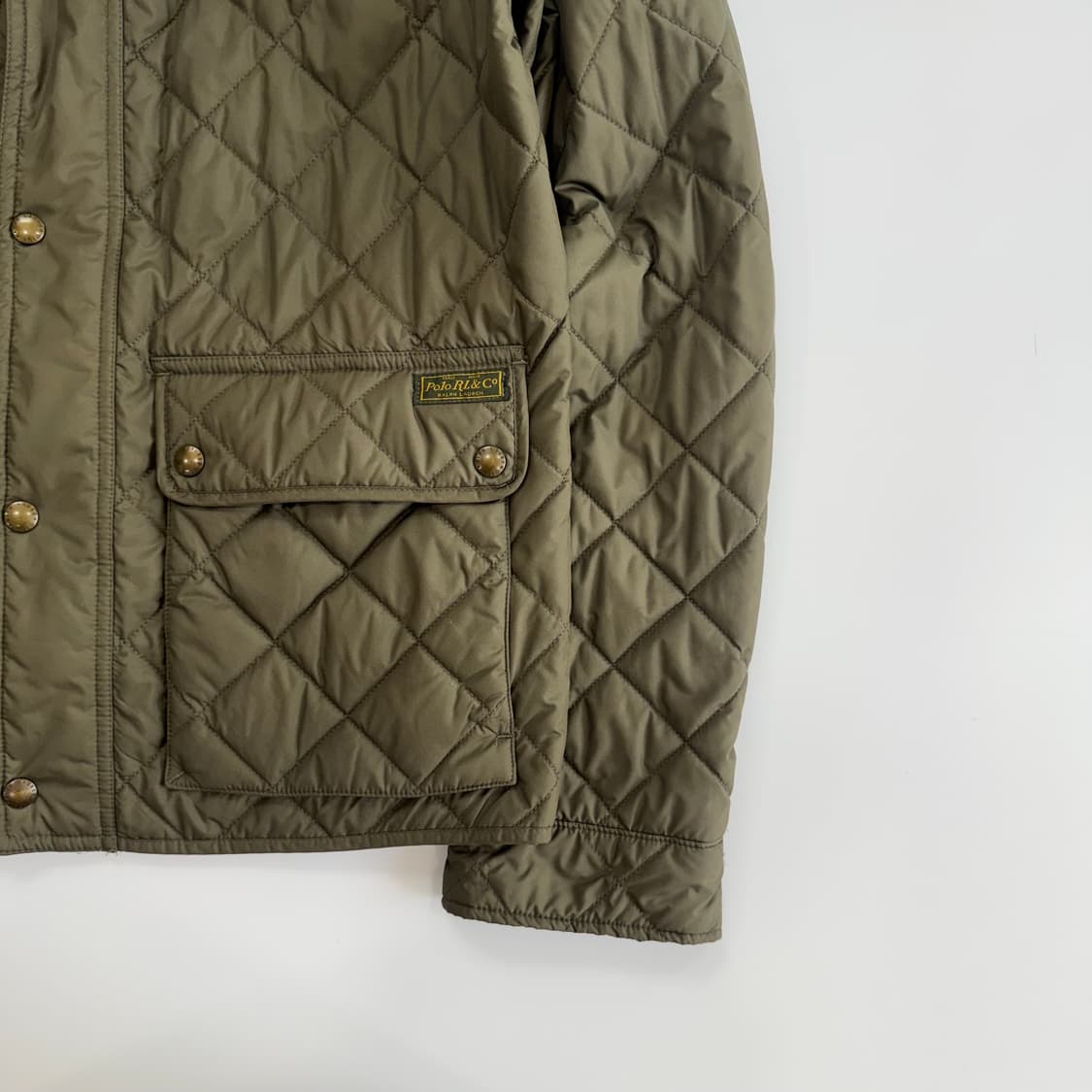 Polo 폴로 하이넥 카키 누빔 점퍼  상품이미지5