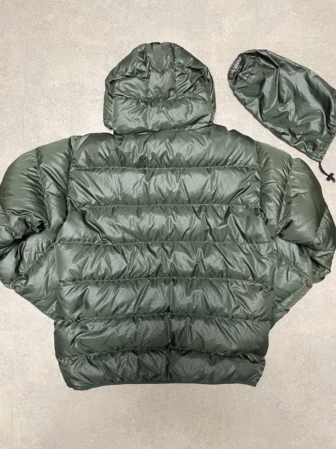 빈티지 몽벨 라이트 알파인 구스 다운 패딩 자켓 올리브 카키 상품이미지6