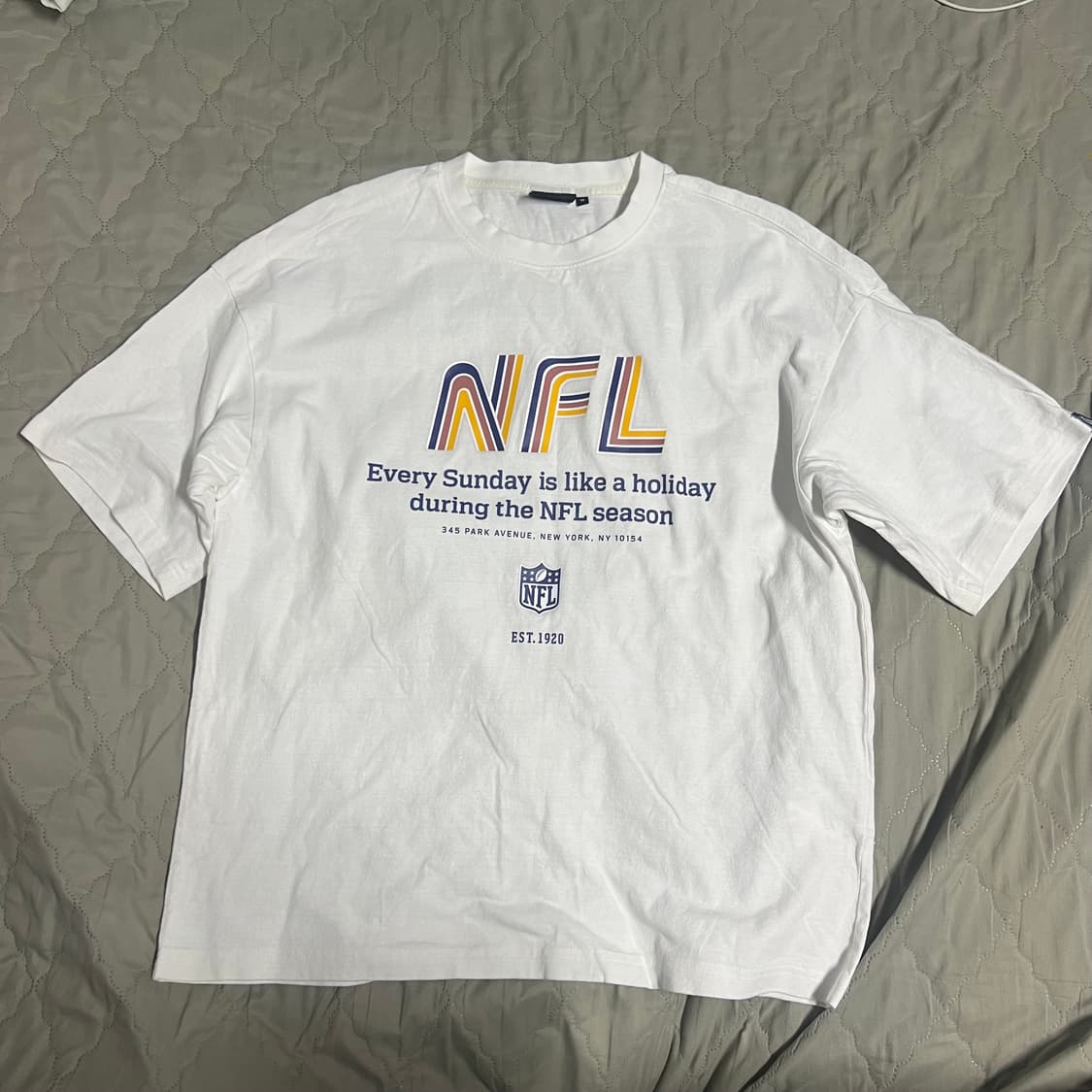 NFL 반팔 화이트 M 엔에프엘 반팔티 공용 데일리 흰색 상품이미지1