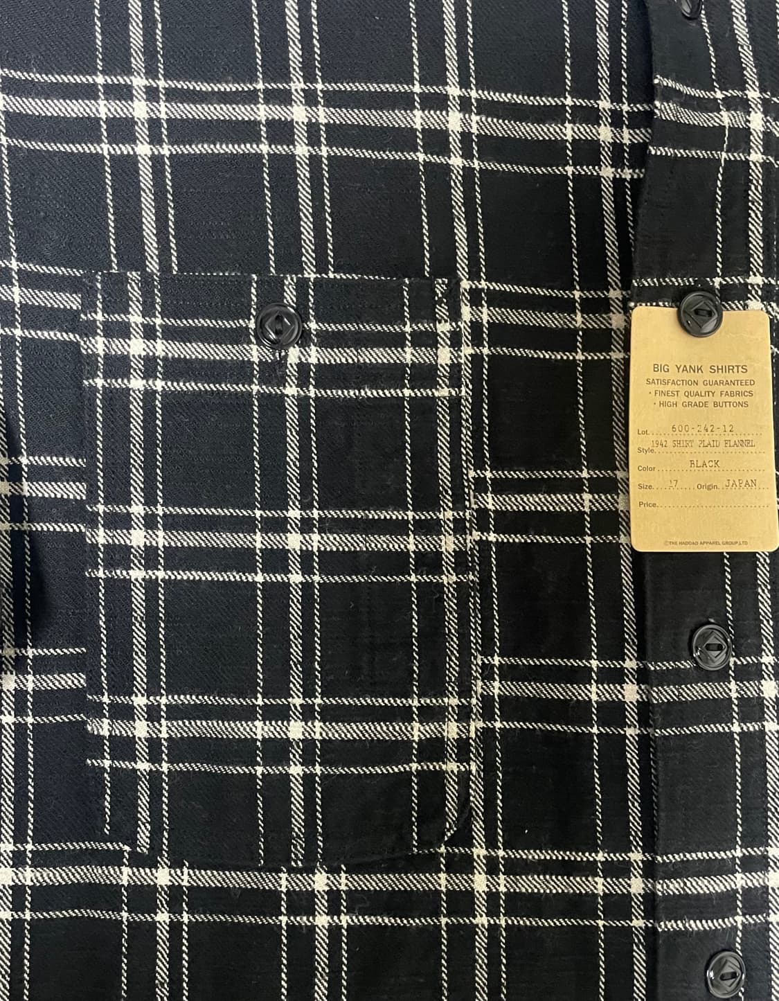 [빅얀크] 아나토미카 블랙 플라넬 셔츠 / 17 상품이미지6