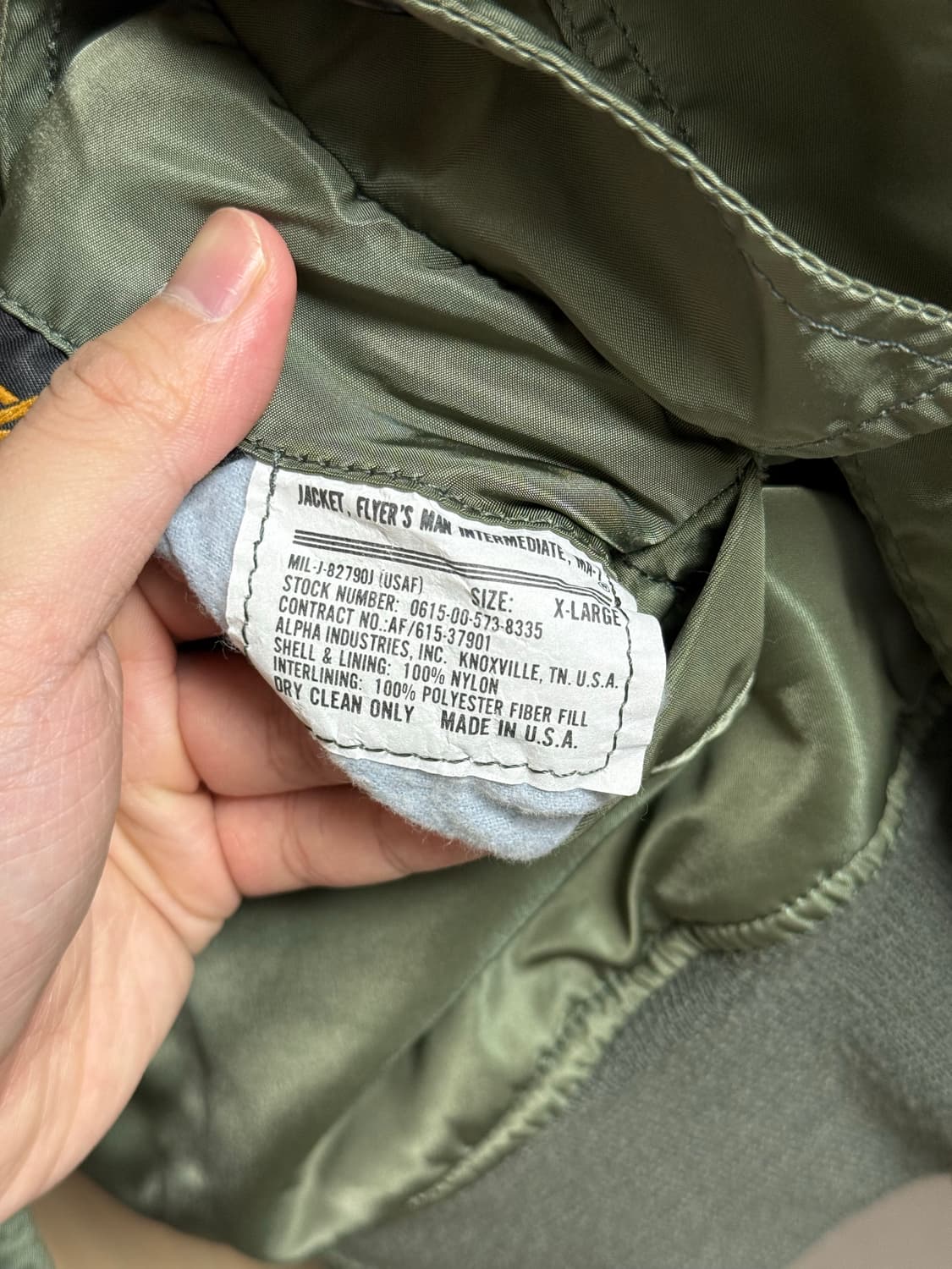 [XL] 알파인더스트리 MA-1(마원) usa제조 상품이미지5