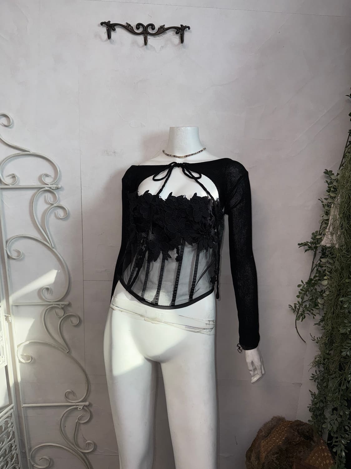 Black strap bolero cardigan  상품이미지1