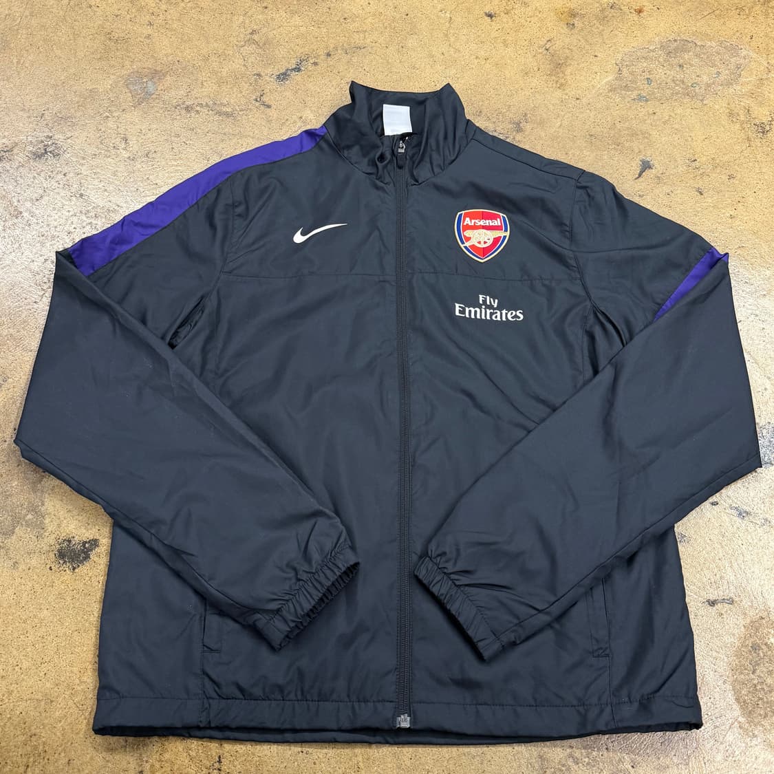 [정품/M] 나이키 아스날 바람막이 블랙 퍼플 b15 상품이미지2