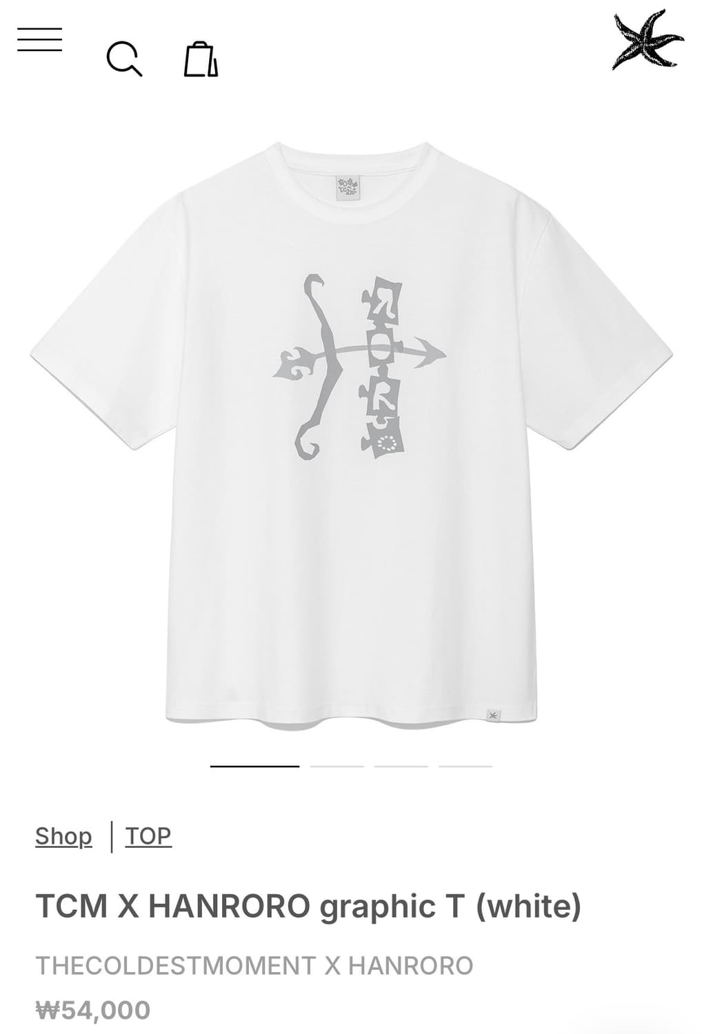 TCM X HANRORO graphic T 한로로 콜라보 반팔 상품이미지2