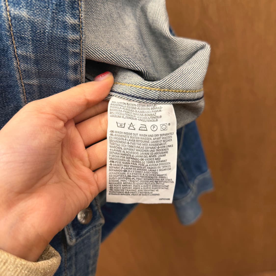 리바이스 엔지니어드 진 데님 자켓 오렌지탭 디테일 레귤러핏 인디고 블루 상품이미지7