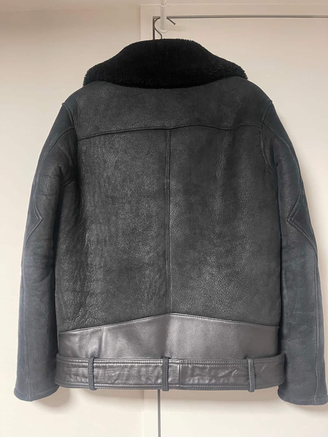 AllSaints 블랙 더블라이더 시어링자켓(최상급) 상품이미지3