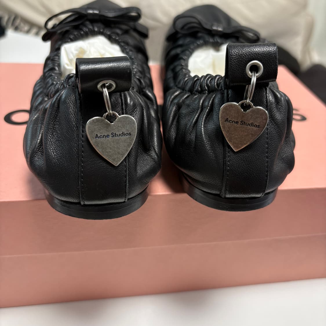 보우 디테일 레더 플랫 슈즈 상품이미지5