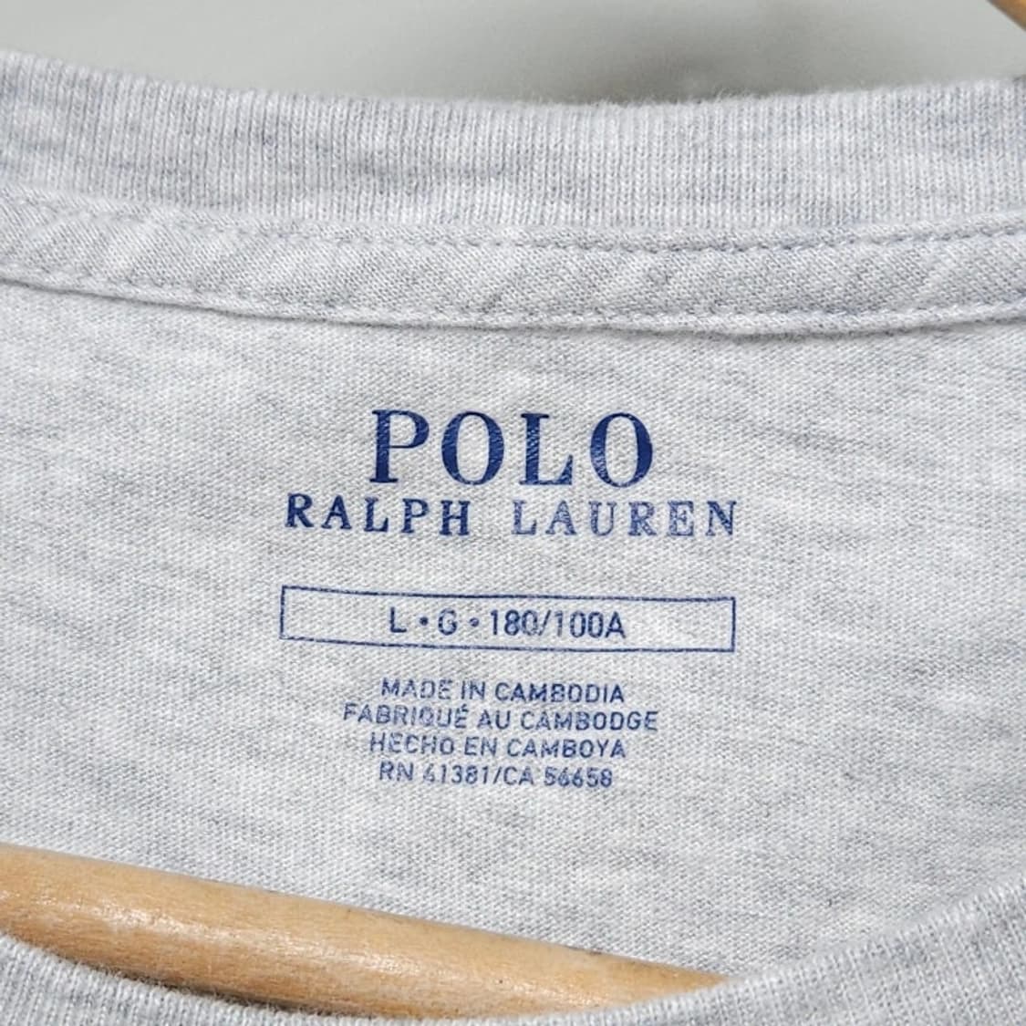 100 POLO 폴로 랄프로렌 반팔 티셔츠 그레이 상품이미지3