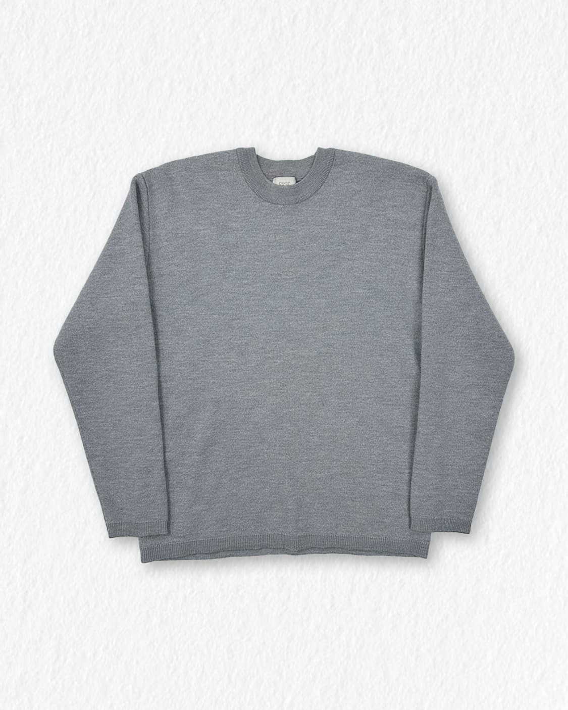 쿠어 라운드넥 니트 그레이 상품이미지1