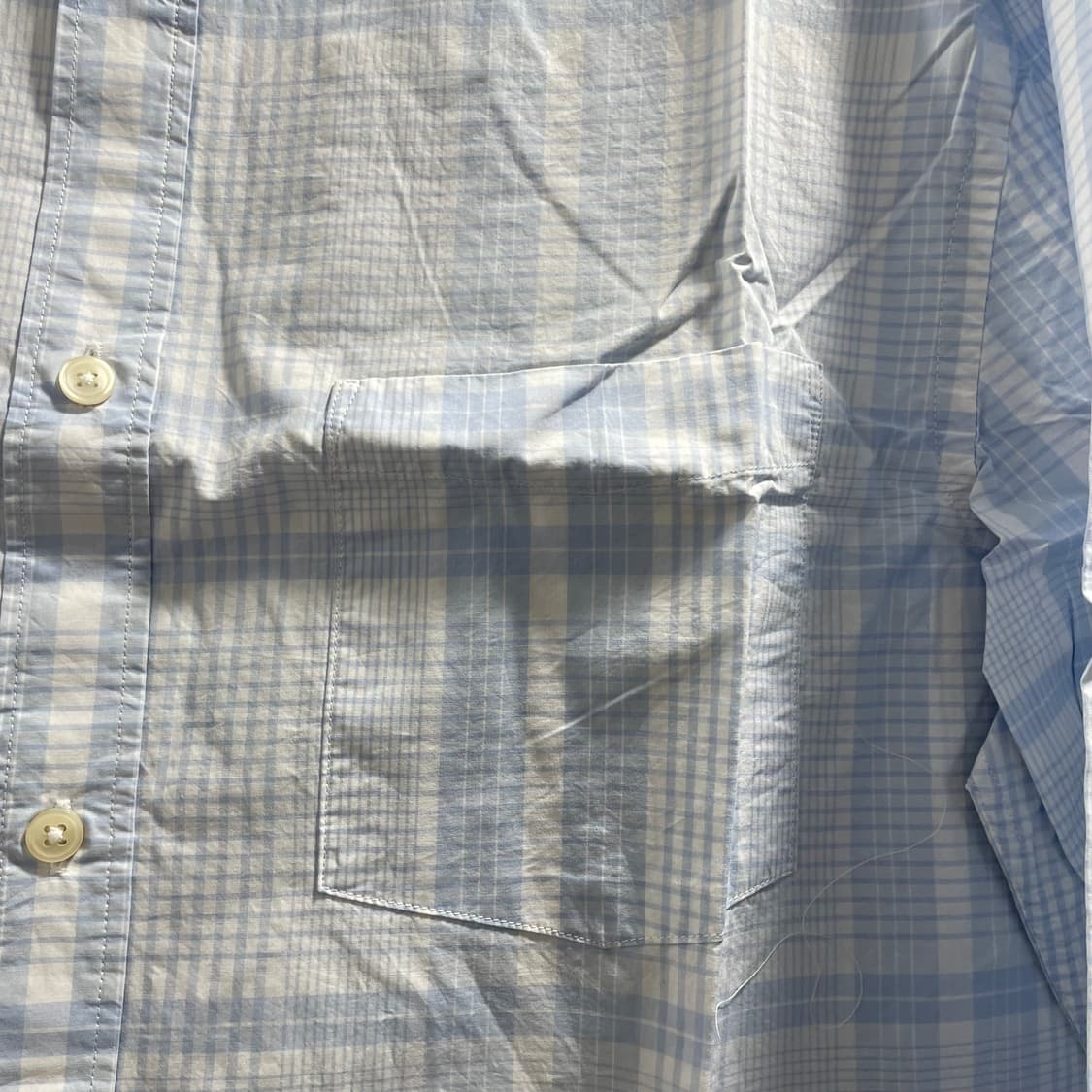 H&M/ 버튼다운 체크 셔츠/ L 상품이미지4