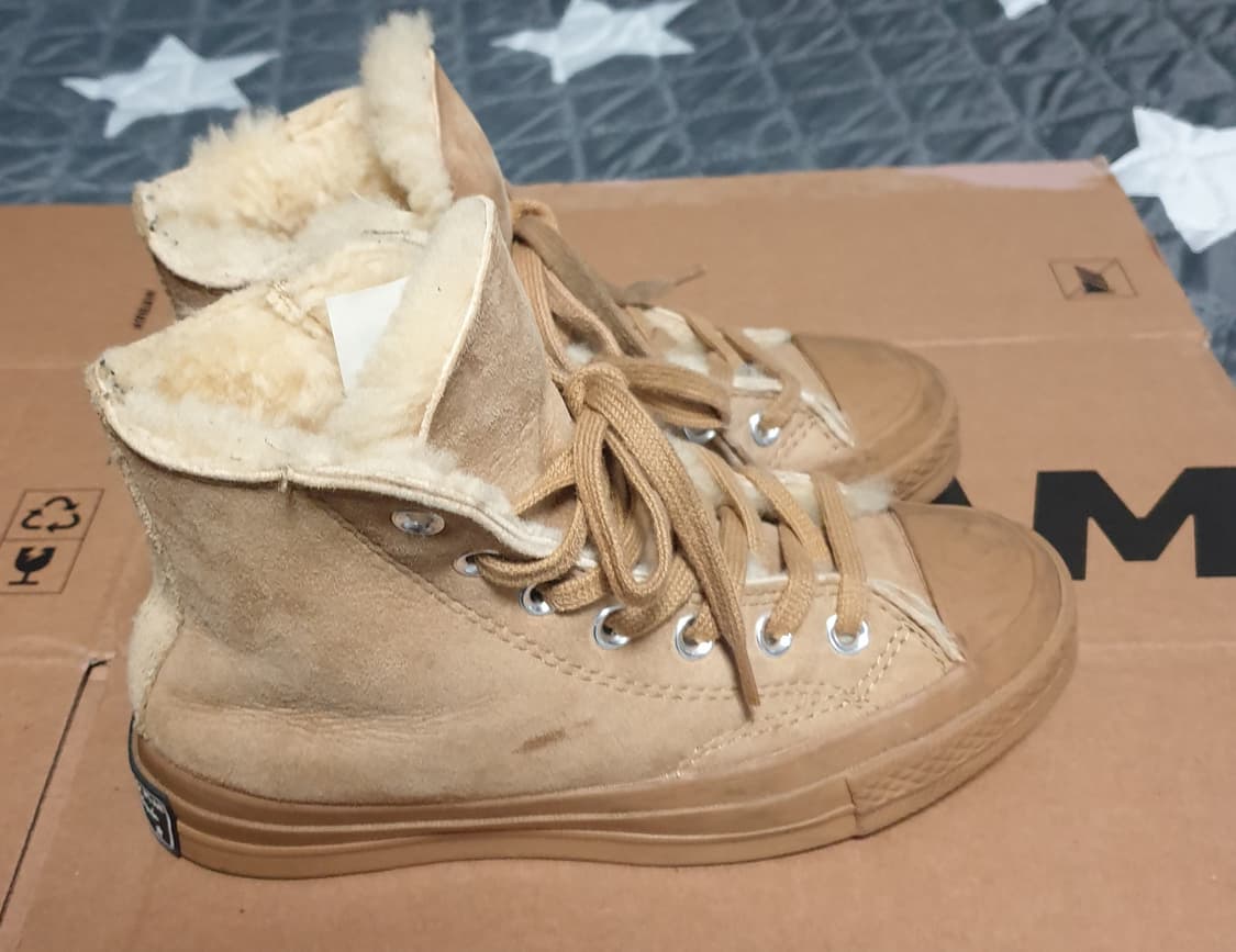 (한정판) 컨버스 트라이패널 셔링 양털 척70 하이 스니커즈 (220) 상품이미지2