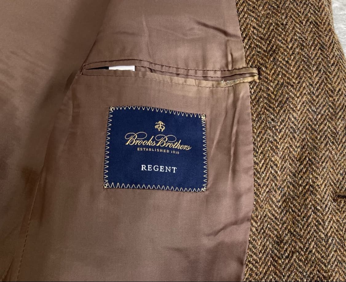 브룩스브라더스 브라운 헤링본 트위드 자켓 상품이미지7