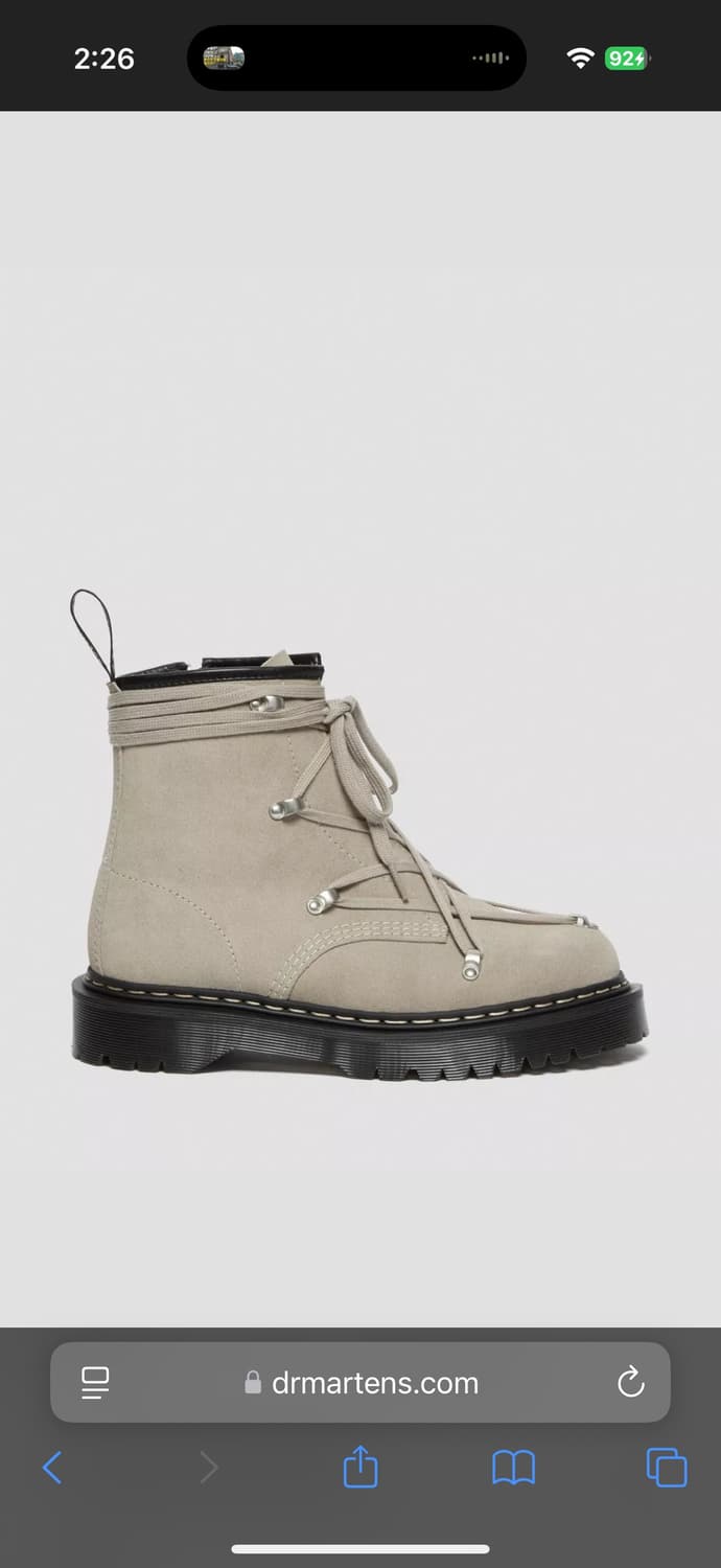 (UK 4) 235 닥터마틴 x 릭오웬스 1460 벡스 스웨이드 부츠 상품이미지5