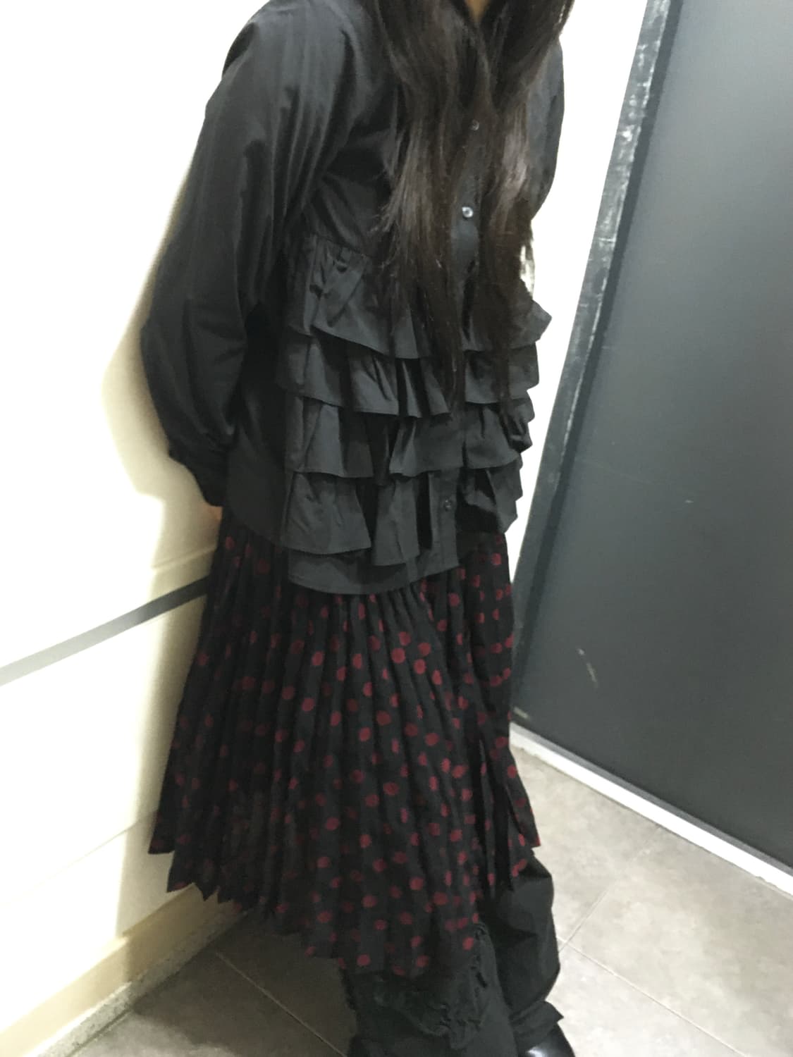 꼼데가르송 robe de chambre 도트 스커트 상품이미지5