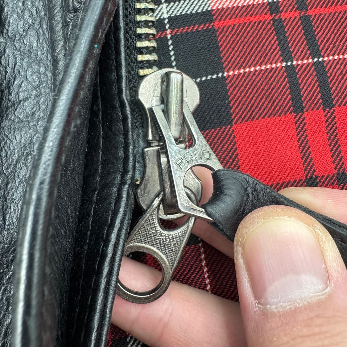 폴로 레더 바이커 자켓 상품이미지4