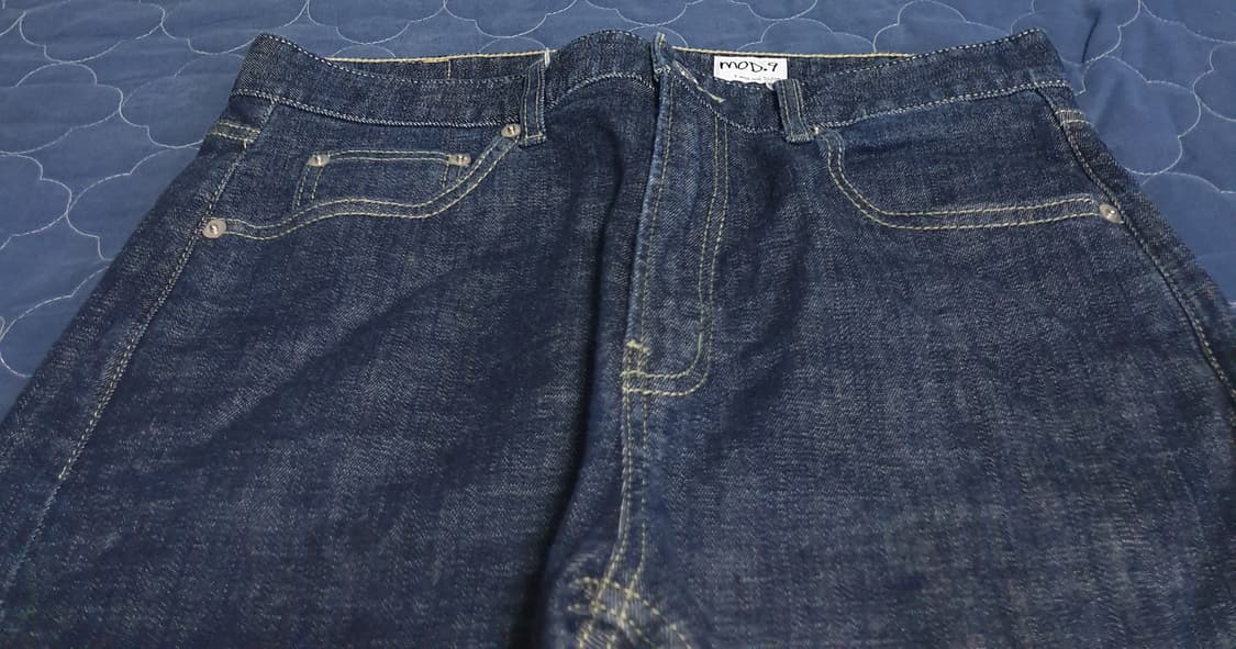 모드나인 MOD1 레귤러 스트레이트 소울인디고 생지 데님진 (32) 상품이미지3