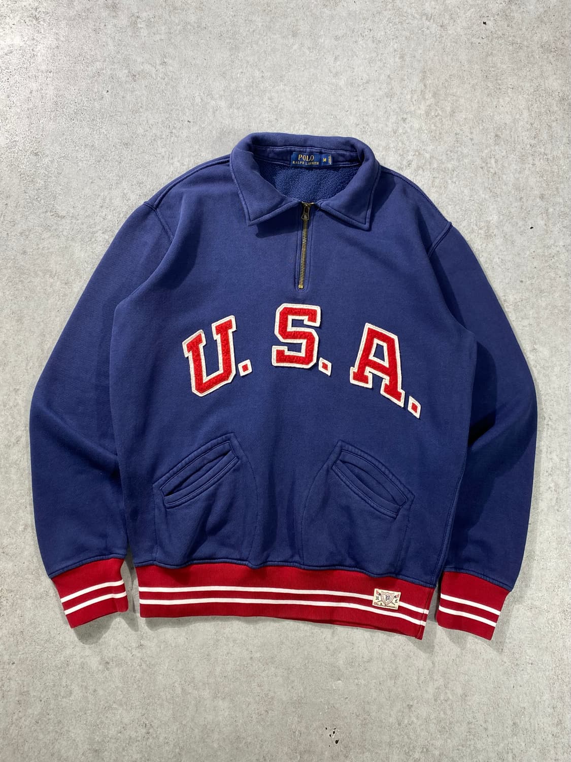 [M] Polo 폴로 랄프로렌 USA 하프집업 스웻셔츠 상품이미지1