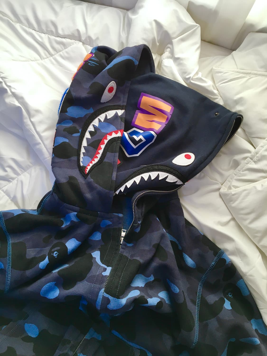 BAPE 베이프 카모 더블 샤크 후드집업 상품이미지4