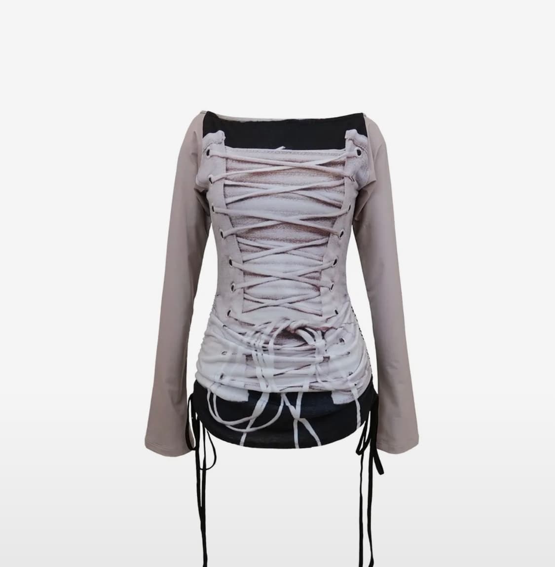 엘프엘프엘프 아카이브스 발렛 롱 슬리브 코르셋 티 상품이미지1