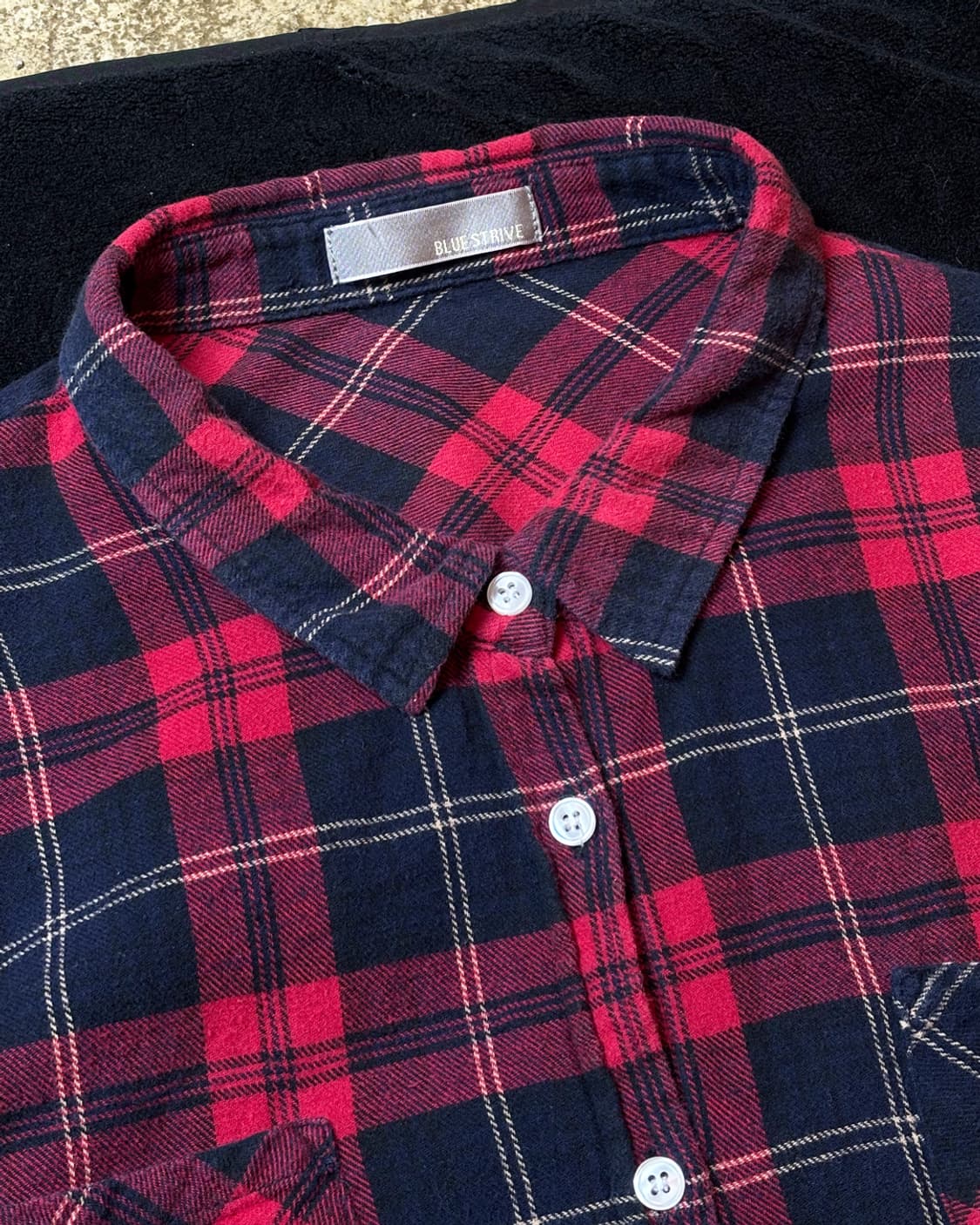 일본빈티지 BLUE STRIVE 체크셔츠 상품이미지2