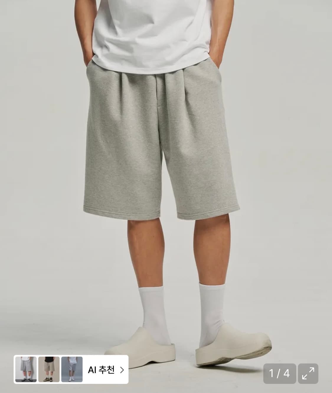 MOO 엠오오 스웻 버뮤다 팬츠 S 상품이미지1