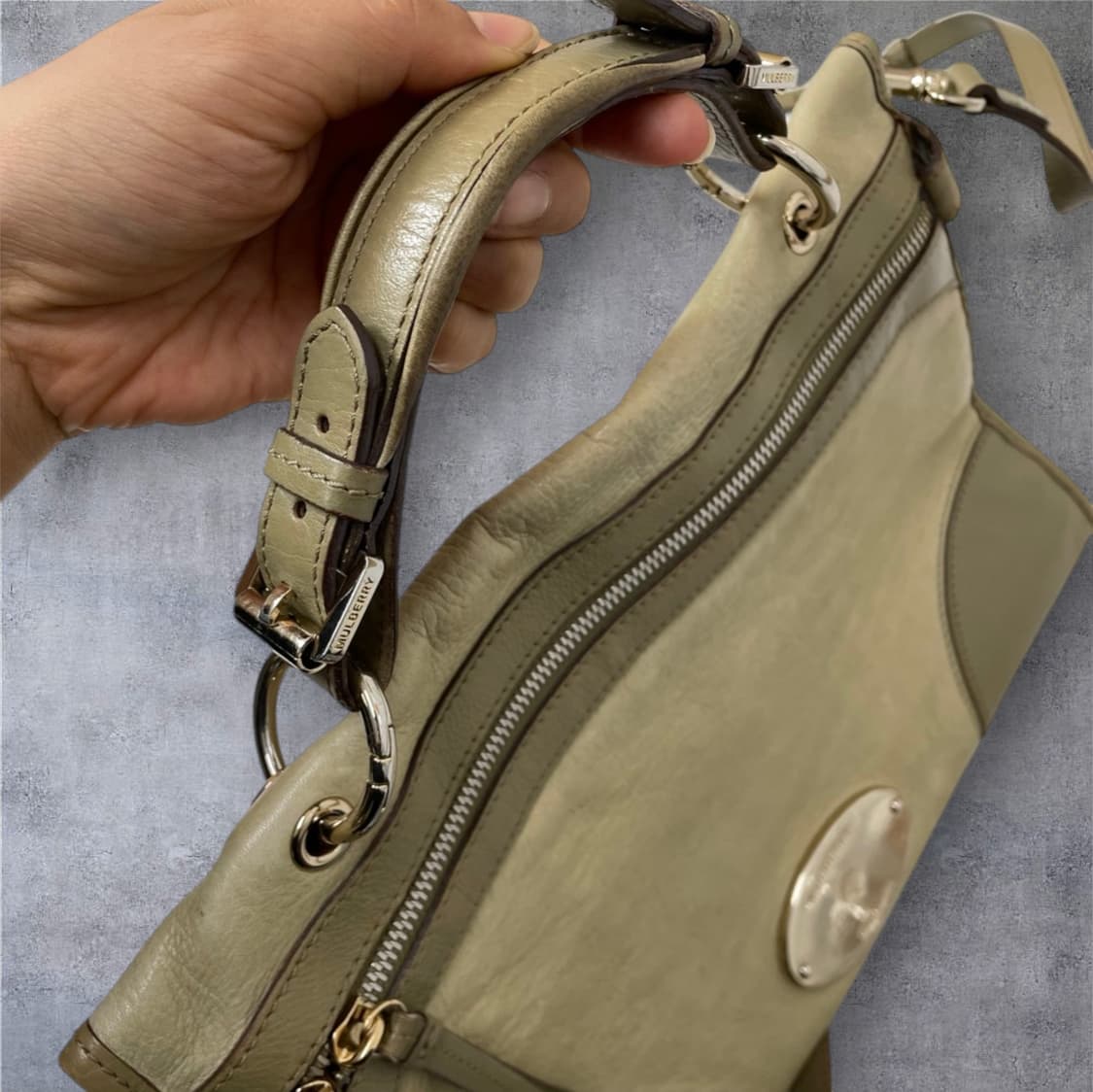 멀버리 Mulberry 올리브 베이지 테일러 사첼백 토트백 상품이미지5