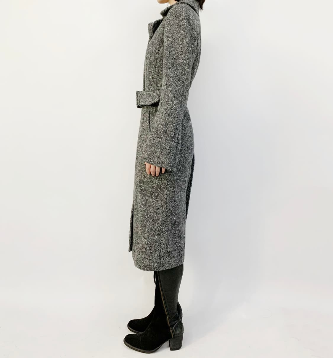 YOSHIHISA KAWAKAMI 헤링본 울 코트 상품이미지3