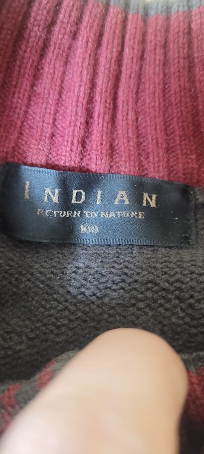 (남성여유100사이즈)인디안 반집업 니트(모100 상품이미지8