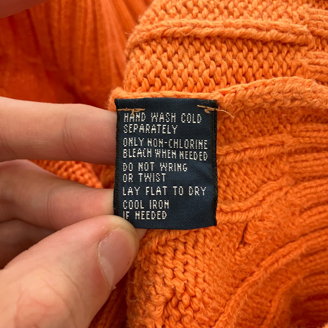 69 폴로 꽈배기 니트 오렌지 상품이미지4