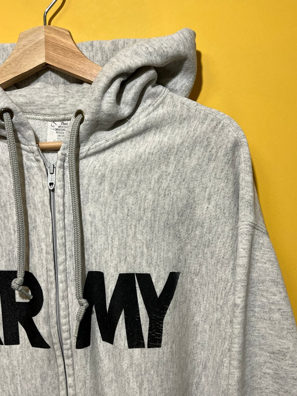 [XL] 미군 ARMY 후드집업 PFU 빈티지 그레이 후드 집업 상품이미지5