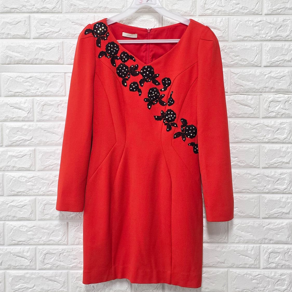 택포_ 지고트 레드 장식 원피스 S 상품이미지1