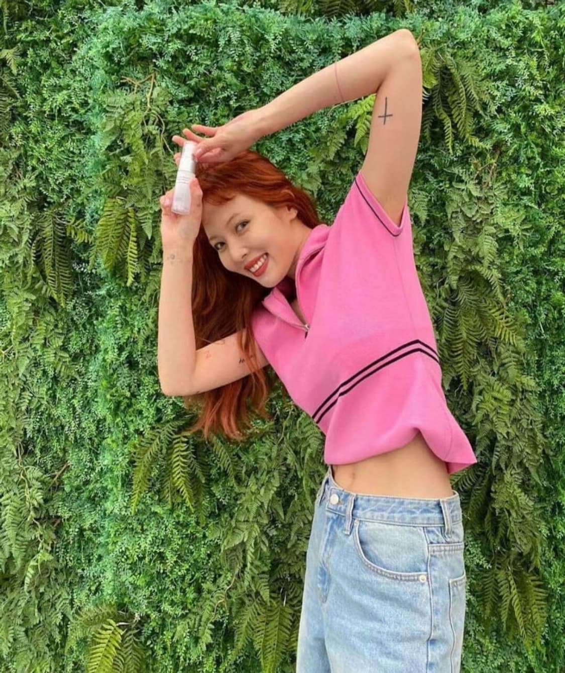 더오픈프로덕트 하프 집업 핑크 상품이미지1