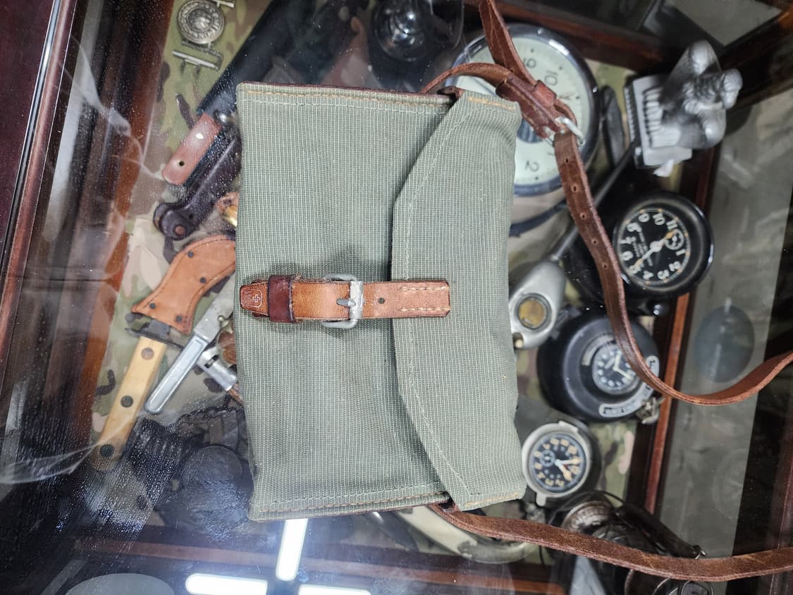 스위스군 캔버스 가죽 가방 상품이미지2