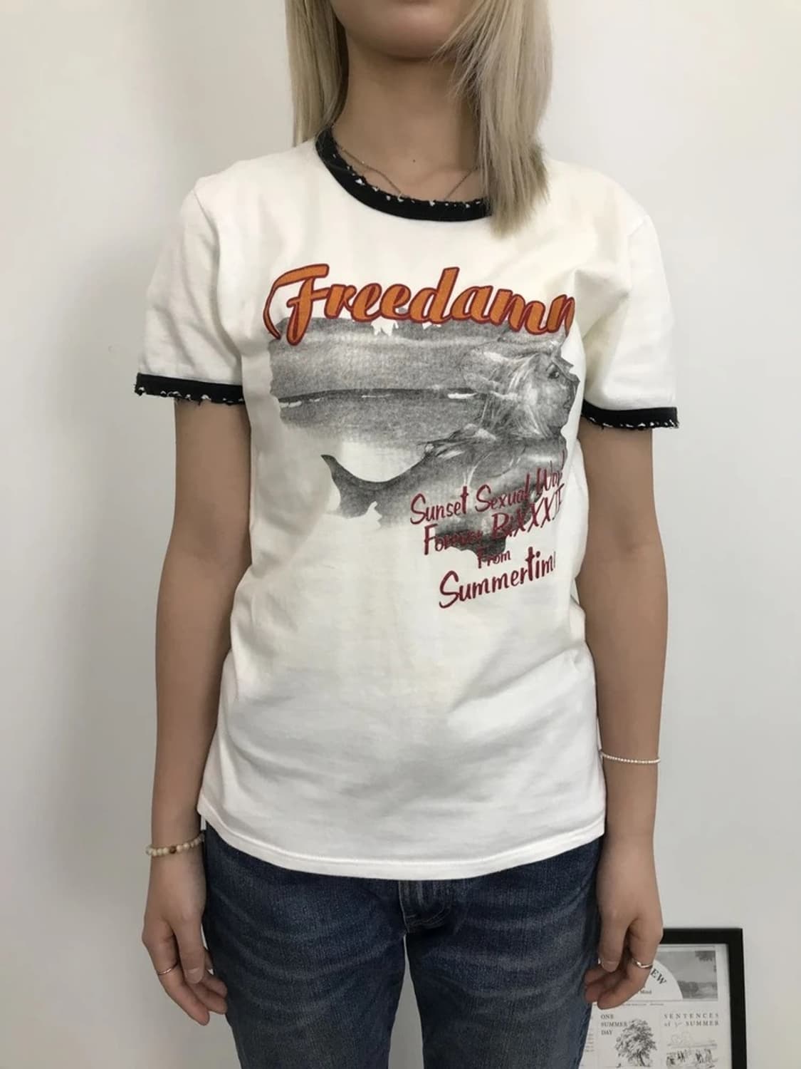 Jackrose Freedamn Graphic Ringer Tee 상품이미지2