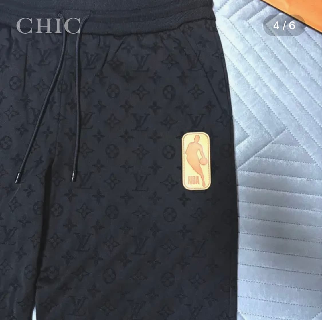 [루이비통 NBA 모노그램 위드 슬릿 와이드 팬츠 | 한정판] 상품이미지4