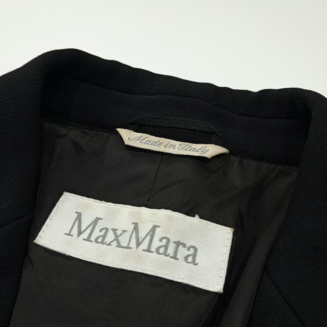 CL237 L 막스마라 90s 이태리판 울 싱글 블랙 자켓 아우터 상품이미지3